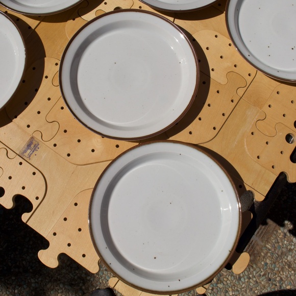 Dansk Midcentury Niels Refsgaard Brown Mist Large Plate Set Of 2 #1 - Picture 5 of 16